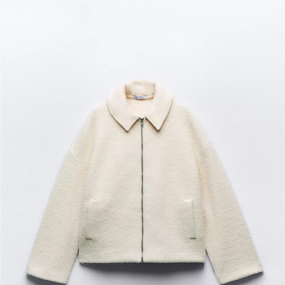 Zara boucle Cream Jacket